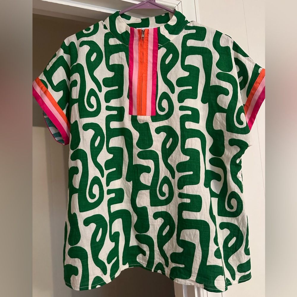 THML Shirt with Green and Pink Accents